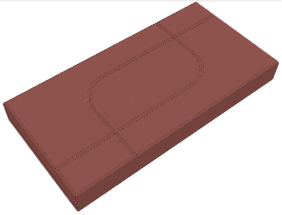 บล็อกปูพื้น เอสซีจี รุ่น ศิลาเหลี่ยม ลายกราฟฟิค 3 ขนาด 30x60x6 ซม. สีแดง –  รวมซีเมนต์ ออนไลน์